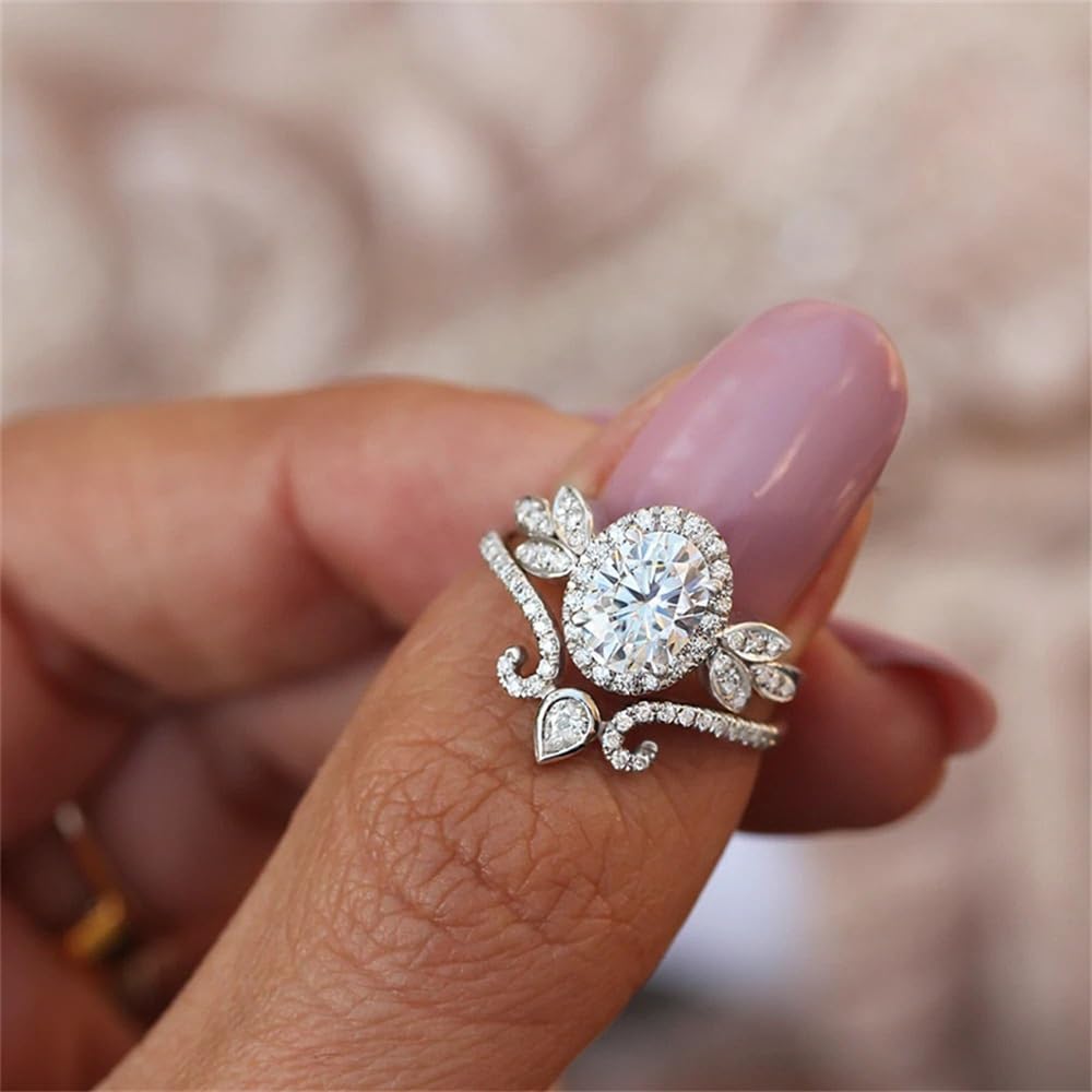 Amazon.com: 925 Sterling Silver Shiny Full Diamond Gemstone Ring